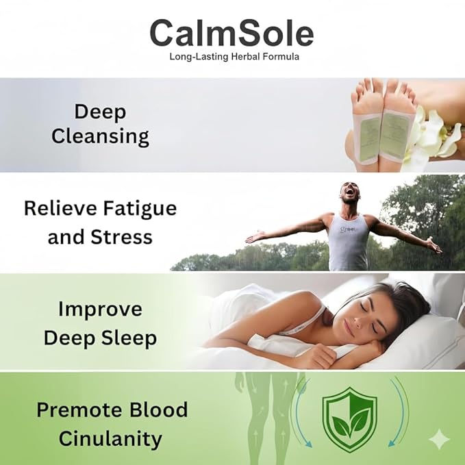 Deep Cleansing Natural Herbs Patches for Internal Toxin Removal, Weight loss, Pain Relief, Better Sleep & Circulation for Men & Women (Buy 1 Get 1 Free) 2x5 packs