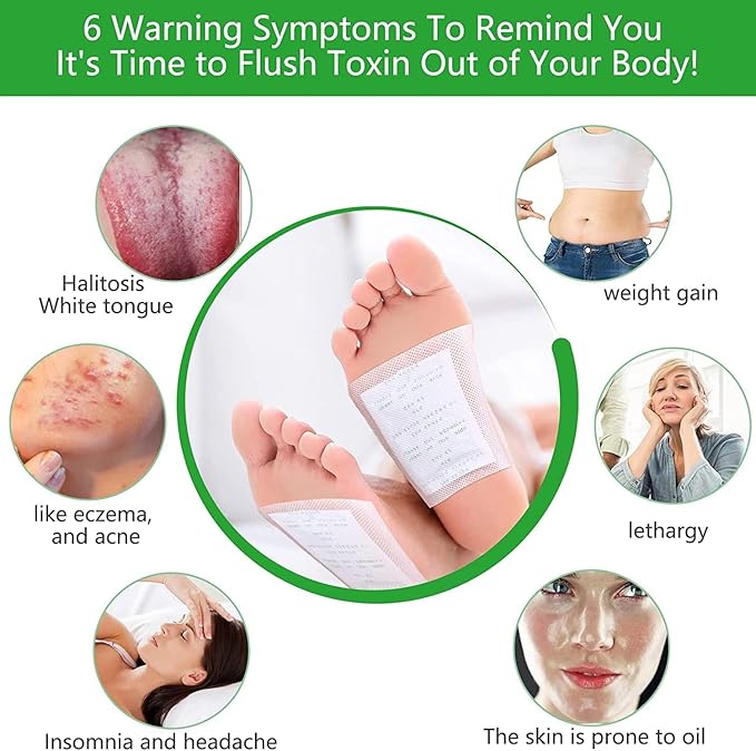 Deep Cleansing Natural Herbs Patches for Internal Toxin Removal, Weight loss, Pain Relief, Better Sleep & Circulation for Men & Women (Buy 1 Get 1 Free) 2x5 packs