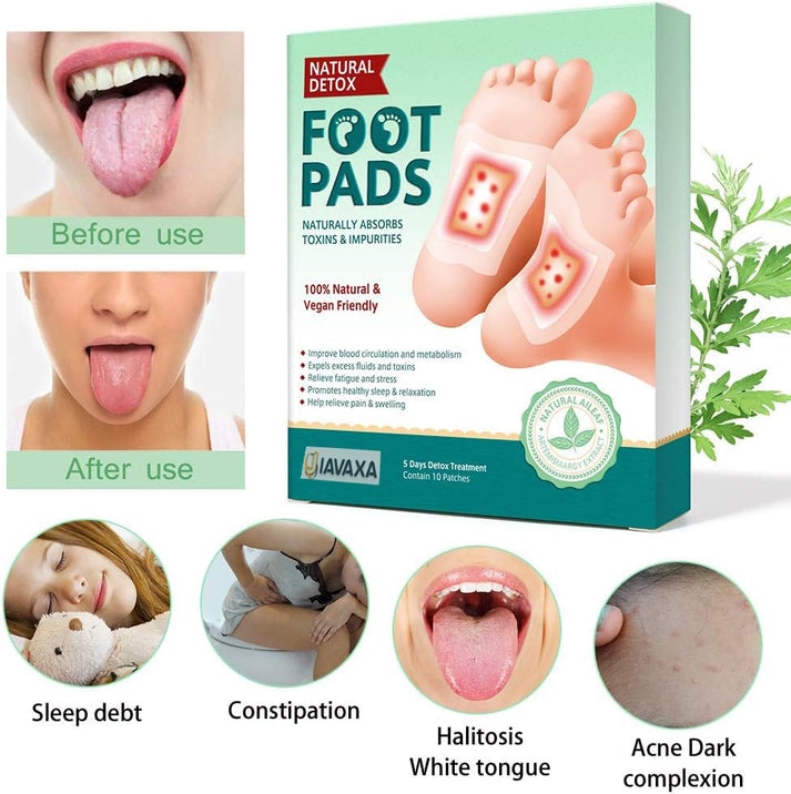 Deep Cleansing Natural Herbs Patches for Internal Toxin Removal, Weight loss, Pain Relief, Better Sleep & Circulation for Men & Women (Buy 1 Get 1 Free) 2x5 packs